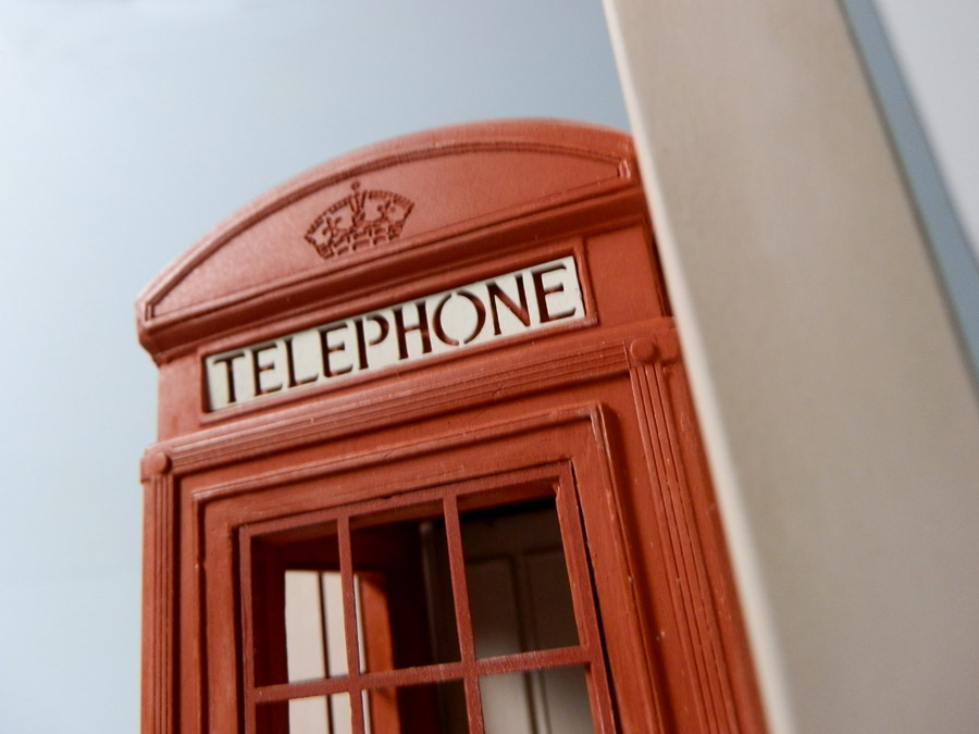 Purchase the traditional red British Telephone Box, hand crafted models of famous landmarks by Timothy Richards. 