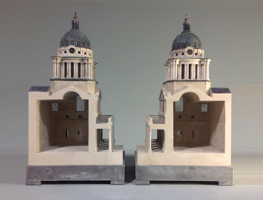 Purchase Royal Naval Hospital Greenwich, England, handmade in plaster by Timothy Richards.