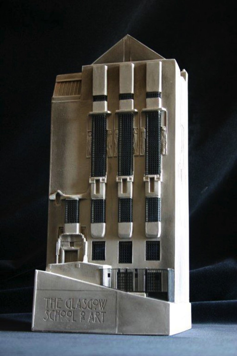 Purchase, Glasgow School of Art Library Tower, Scotland handmade in plaster by Timothy Richards.