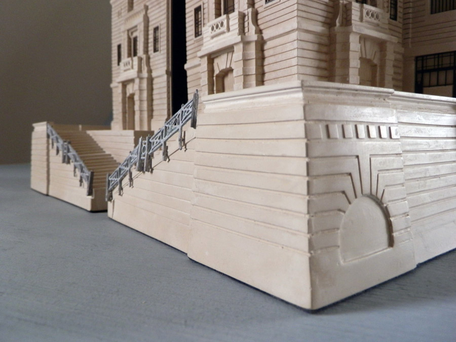 Purchase, Twin Towers Wembley Bookends (small), London, handmade in plaster by Timothy Richards.