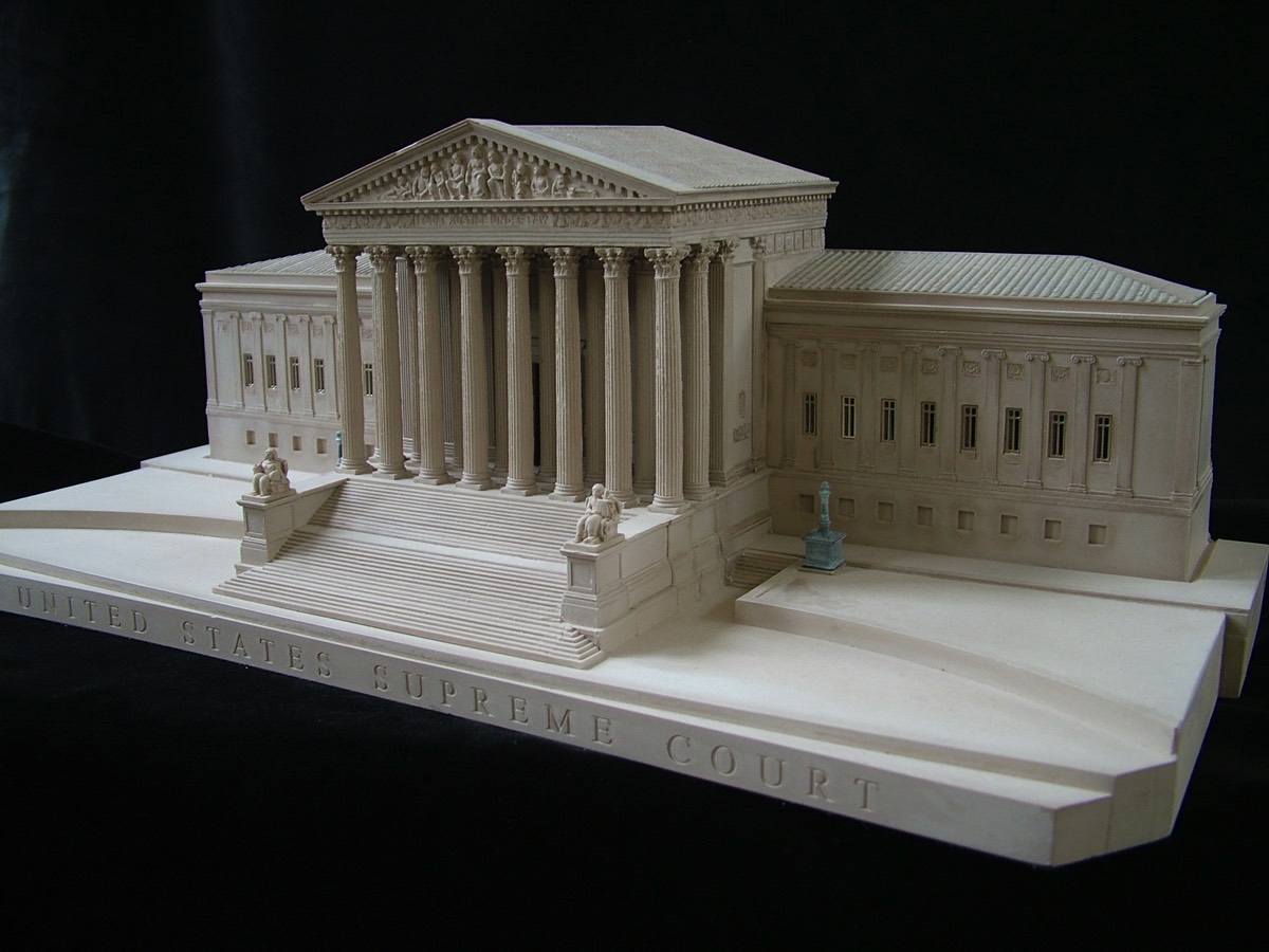 Purchase The United States Supreme Court Model, Washington DC, USA, handmade in plaster by Timothy Richards.