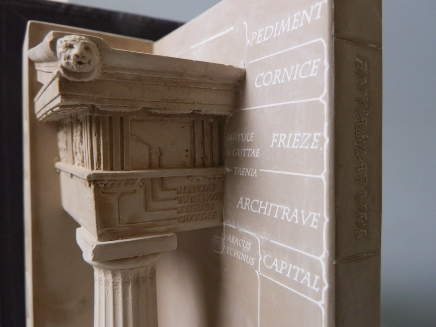 Purchase The Three Orders of Architecture bookends Ionic, handmade in plaster by Timothy Richards.