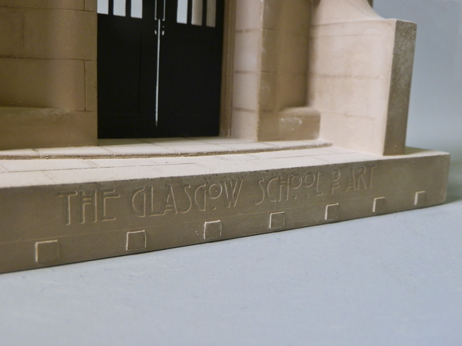 Purchase The West Front of Glasgow School of Art, hand crafted models of famous Doorways by Timothy Richards. 