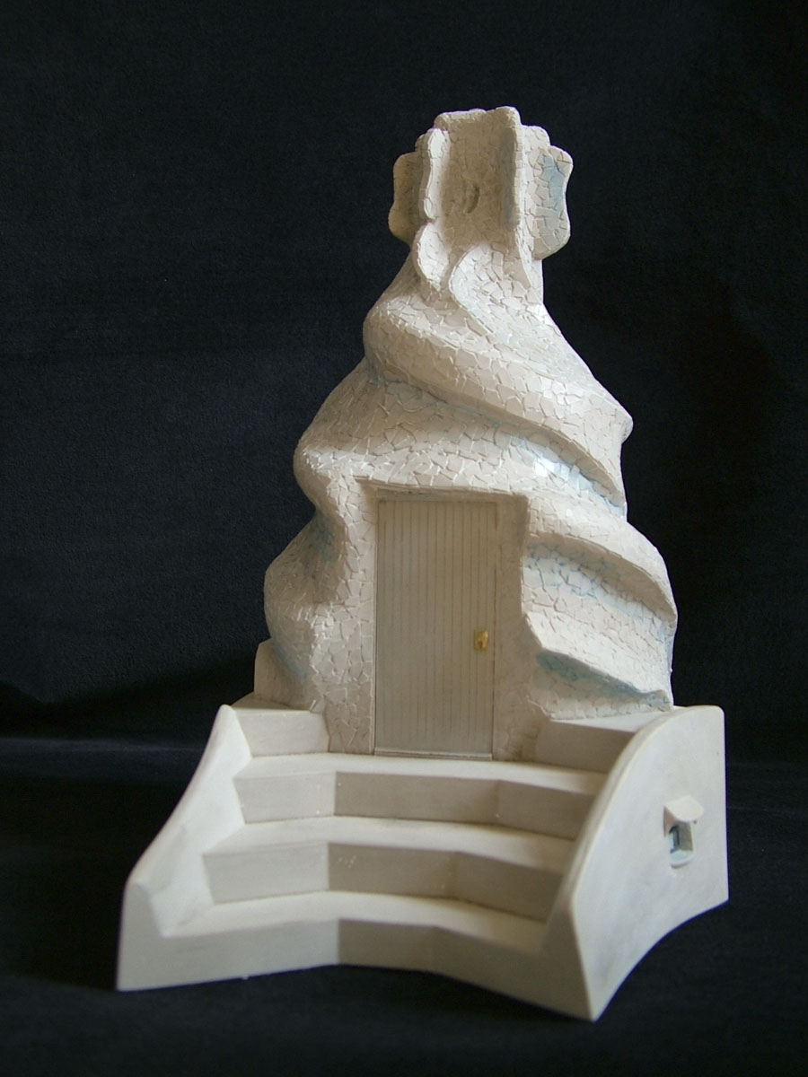 Purchase Gaudi-Casa Mila Roof Doorway Barcelona, hand crafted models of famous landmarks by Timothy Richards. 