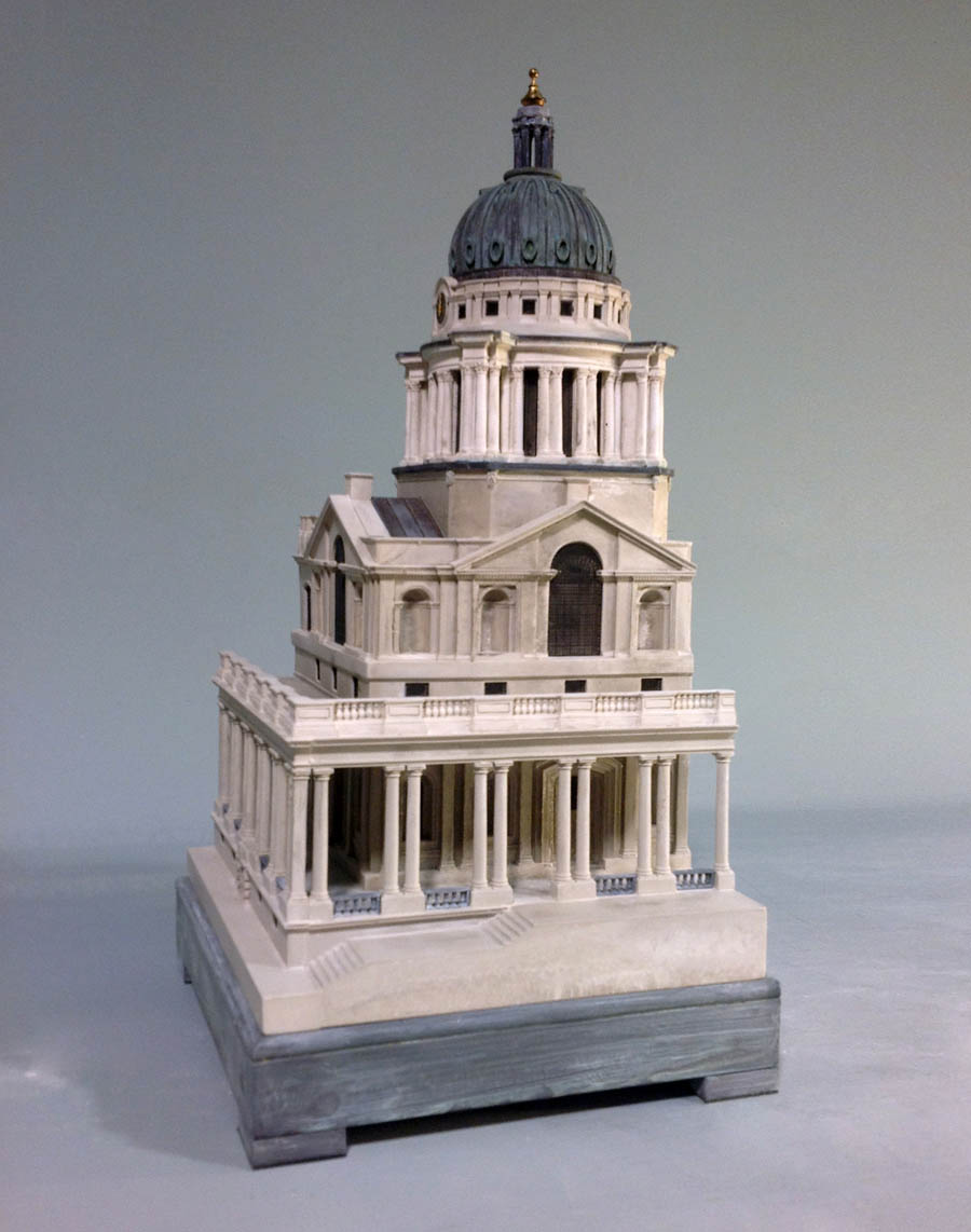 Purchase The Royal Naval College Greenwich, England, Matched Pair of Bookends, handmade in plaster by Timothy Richards.