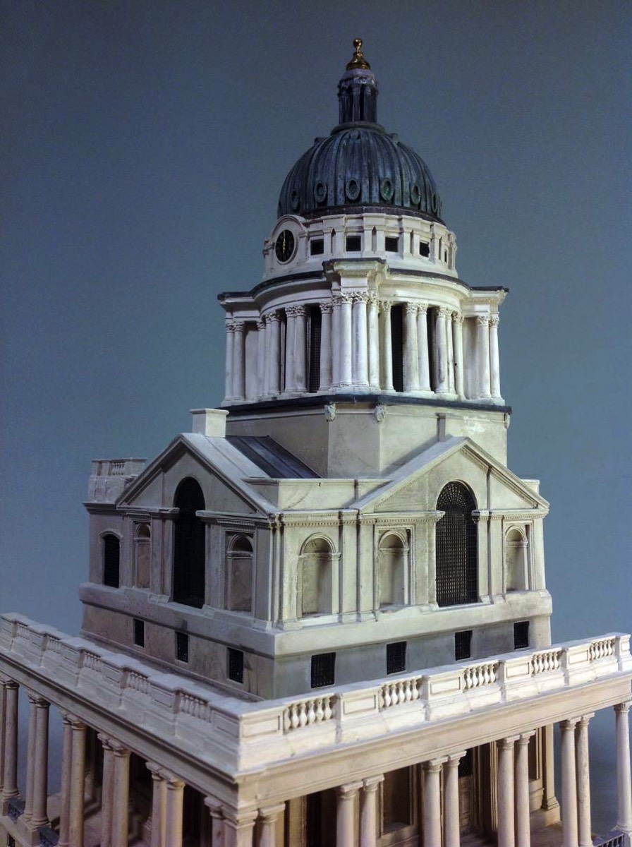 Purchase The Royal Naval College Greenwich, England, Matched Pair of Bookends, handmade in plaster by Timothy Richards.