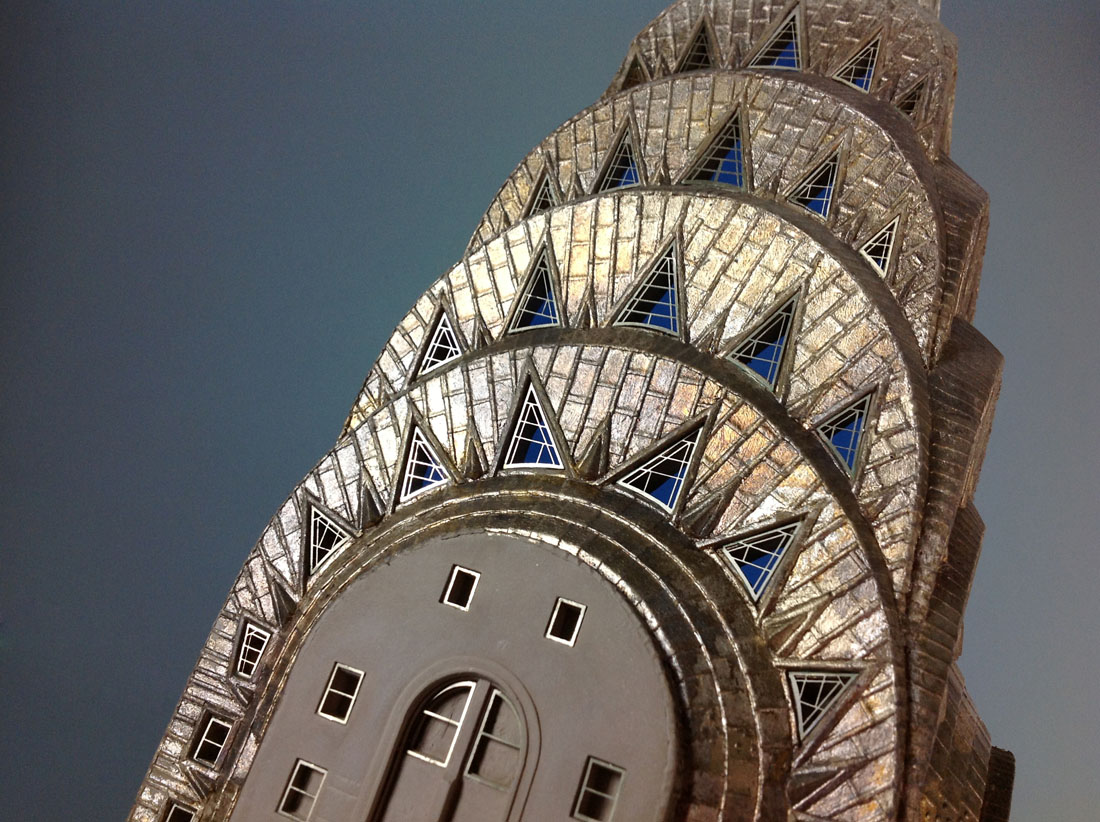 Purchase, Chrysler Building Manhatten, New York, USA,  handmade in plaster by Timothy Richards.