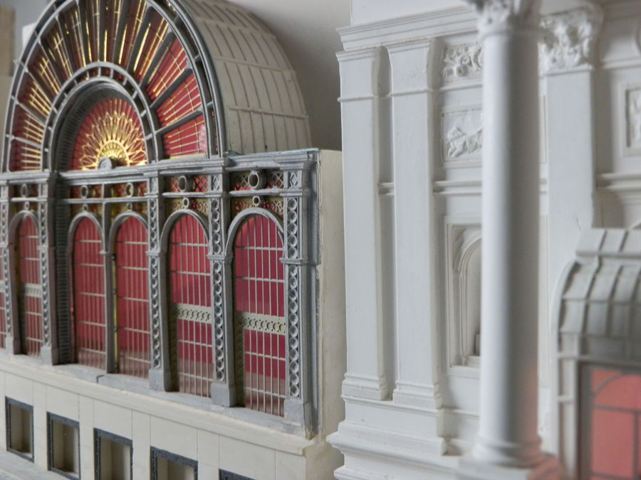 Purchase  The Royal Opera House & Floral Hall, Covent Garden London, England, Matched Pair of Bookends, handmade in plaster by Timothy Richards.