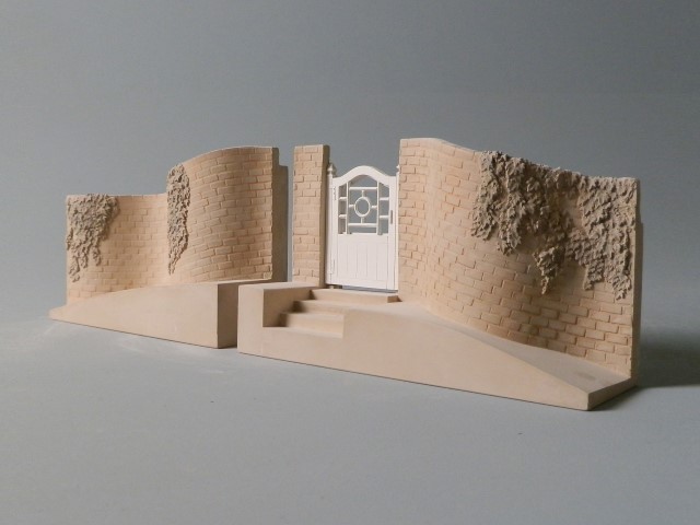 Purchase The Serpentine Wall University of Virginia, USA, Matched Pair of Bookends, handmade in plaster by Timothy Richards.