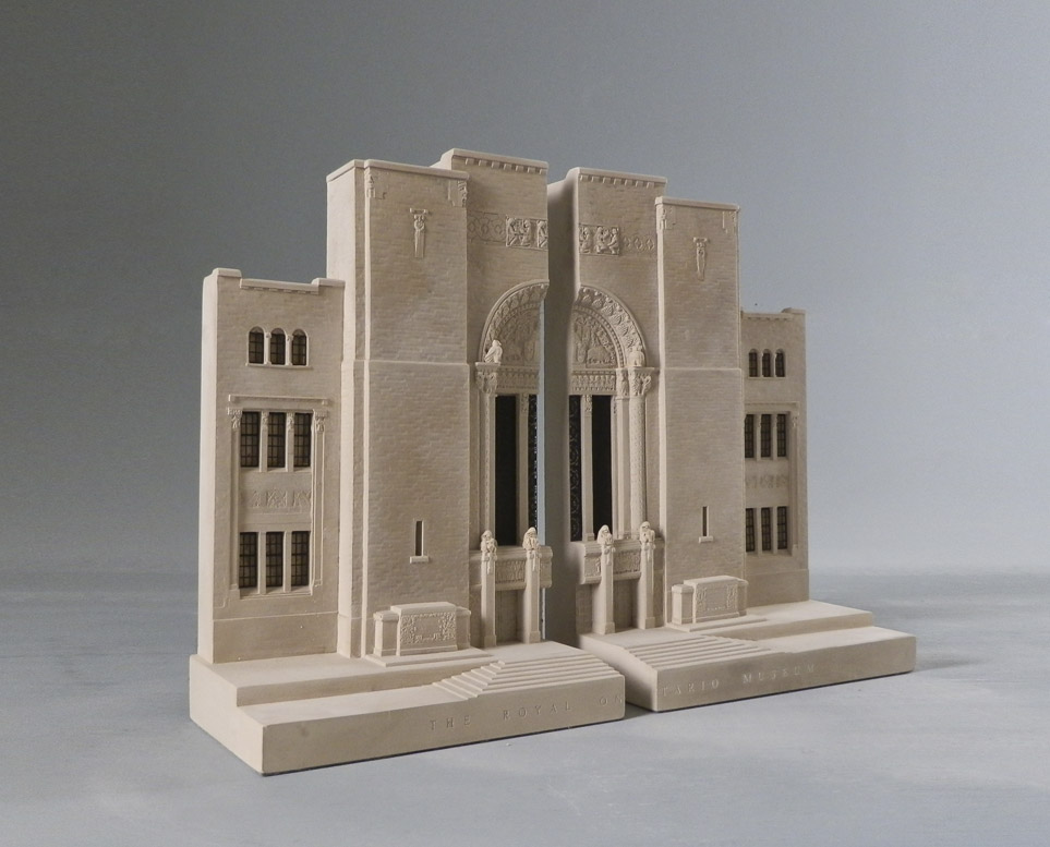 Purchase The Royal Ontario Museum Canada, Mirrored Pair of Bookends, handmade in plaster by Timothy Richards.