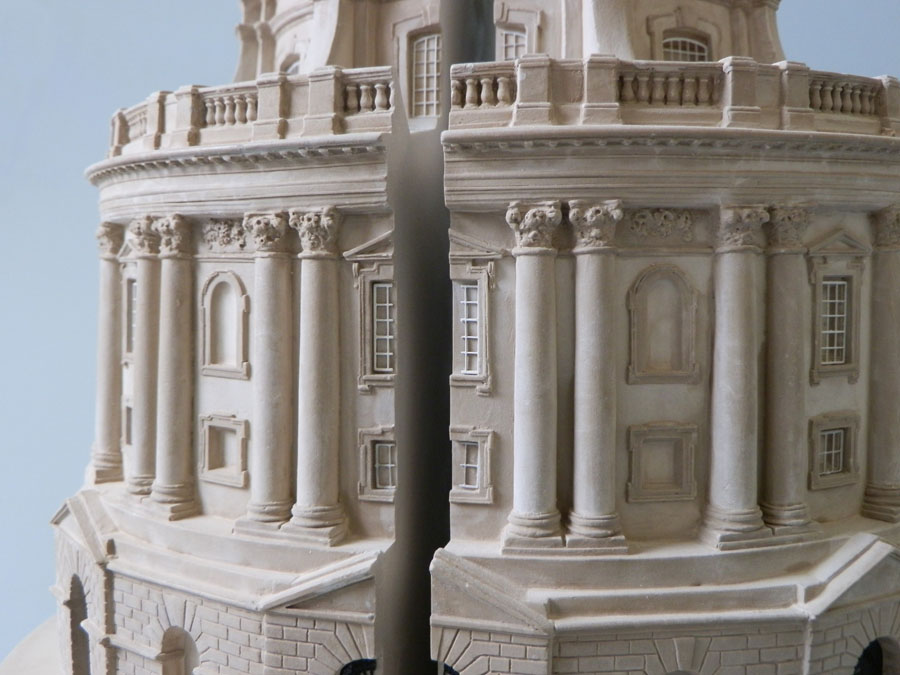 Purchase The Radcliffe Camera Oxford, England, Mirrored Pair of Bookends, handmade in plaster by Timothy Richards.