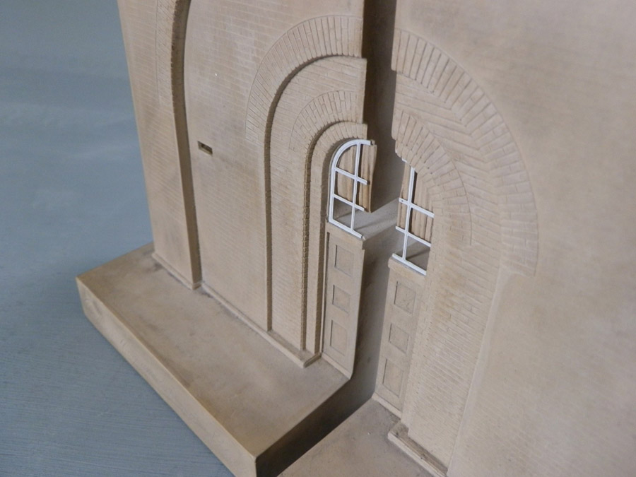 Purchase The Sir John Soane Stable Block Doorway London, England, Mirrored Pair of Bookends, handmade in plaster by Timothy Richards.