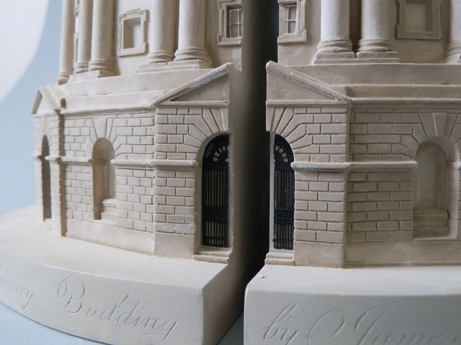 Purchase The Radcliffe Camera Oxford, England, Mirrored Pair of Bookends, handmade in plaster by Timothy Richards.