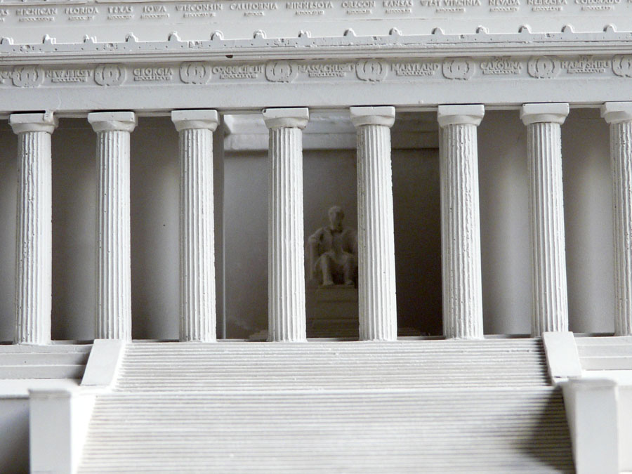 Purchase The Lincoln Memorial Model Washington DC, USA, handmade in plaster by Timothy Richards.