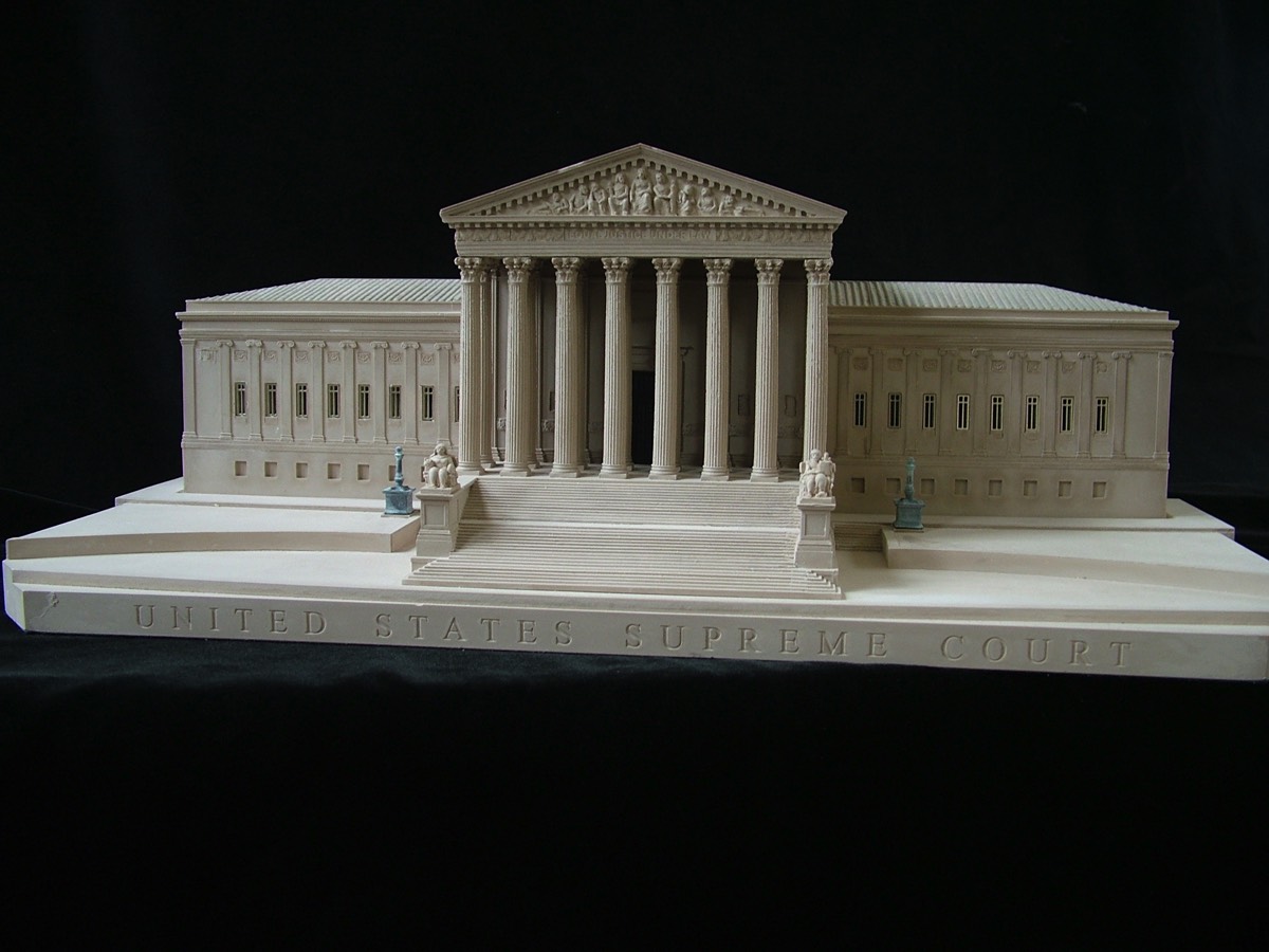 Purchase The United States Supreme Court Model, Washington DC, USA, handmade in plaster by Timothy Richards.