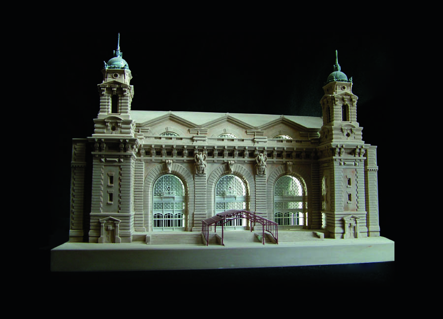 Purchase Ellis Island New York, USA, handmade in plaster by Timothy Richards.