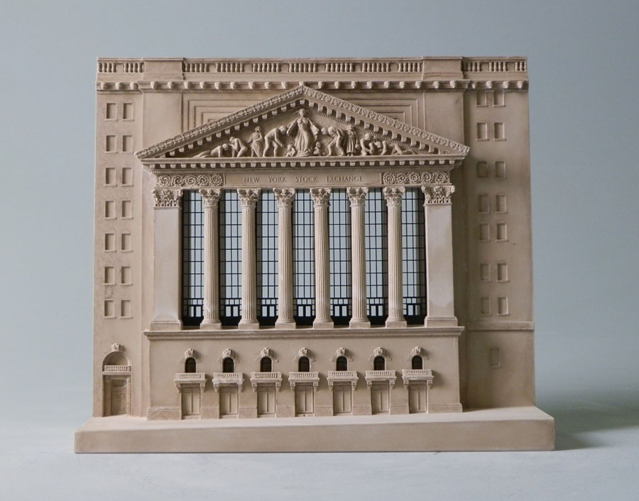 Purchase The New York Stock Exchange Model, handmade in plaster by Timothy Richards.