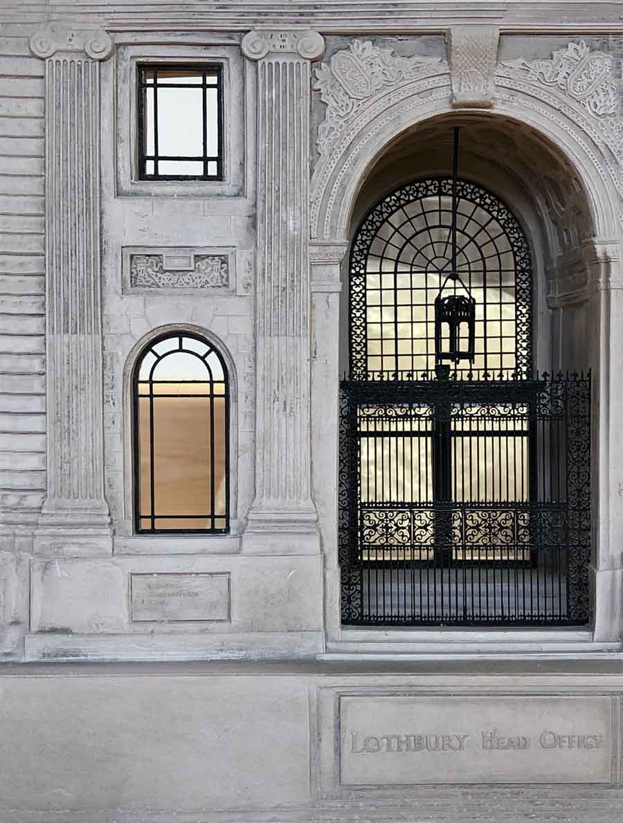 Purchase The Westminster Lothbury Bank Head Office London, England, handmade in plaster by Timothy Richards.