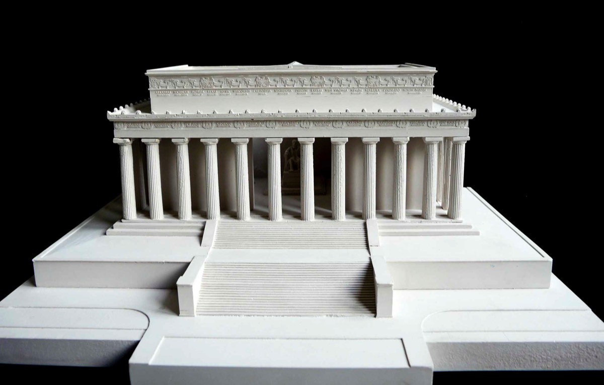 Purchase The Lincoln Memorial Model Washington DC, USA, handmade in plaster by Timothy Richards.