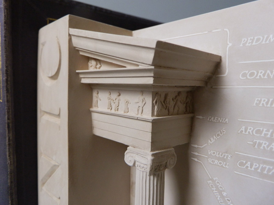 Purchase The Three Orders of Architecture bookends Doric, handmade in plaster by Timothy Richards.