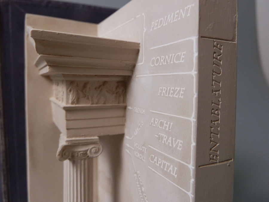 Purchase The Three Orders of Architecture bookends Doric, handmade in plaster by Timothy Richards.